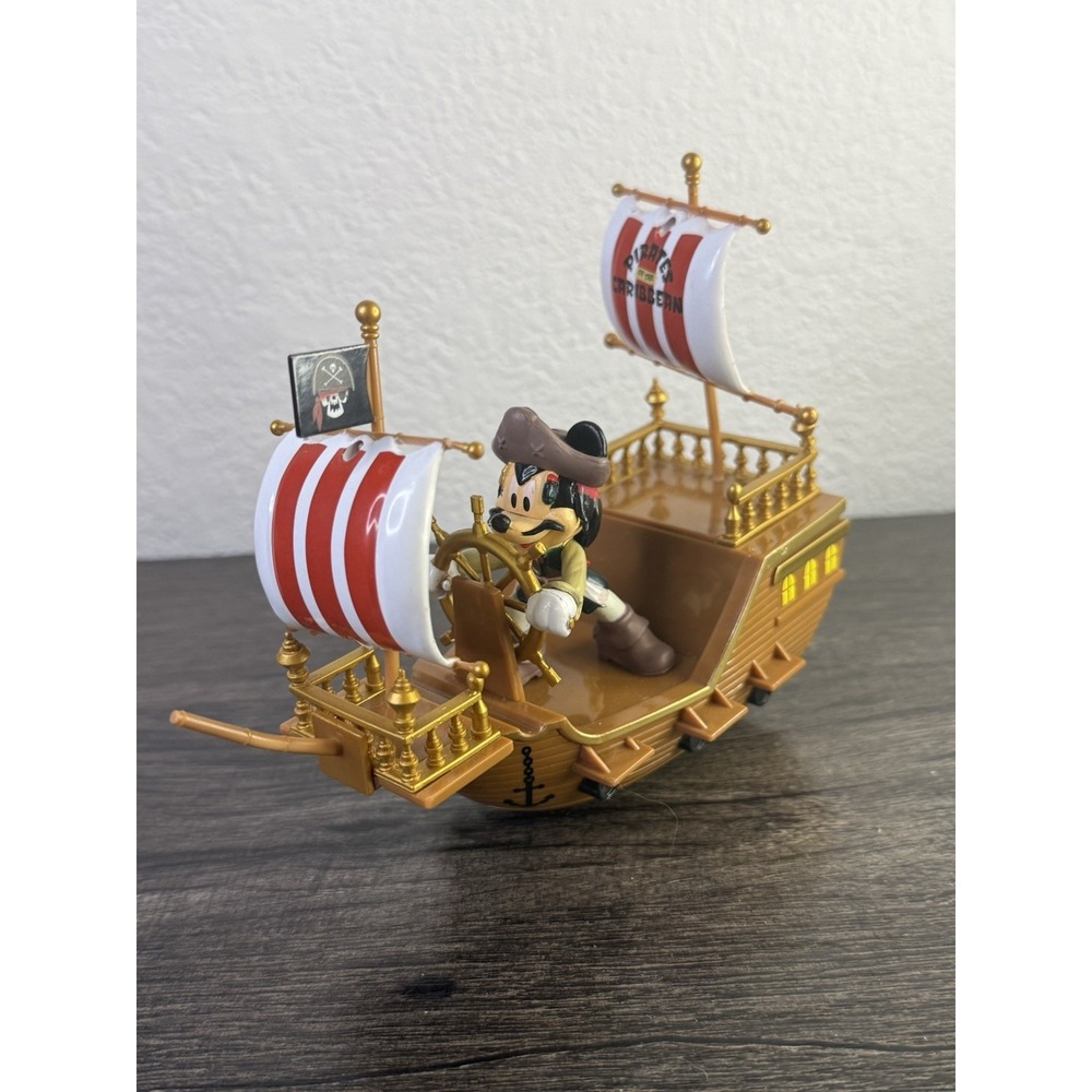Disney Parks Pirates of the Caribbean Mickey Pullback Pirate Ship toy - Picture 4 of 11